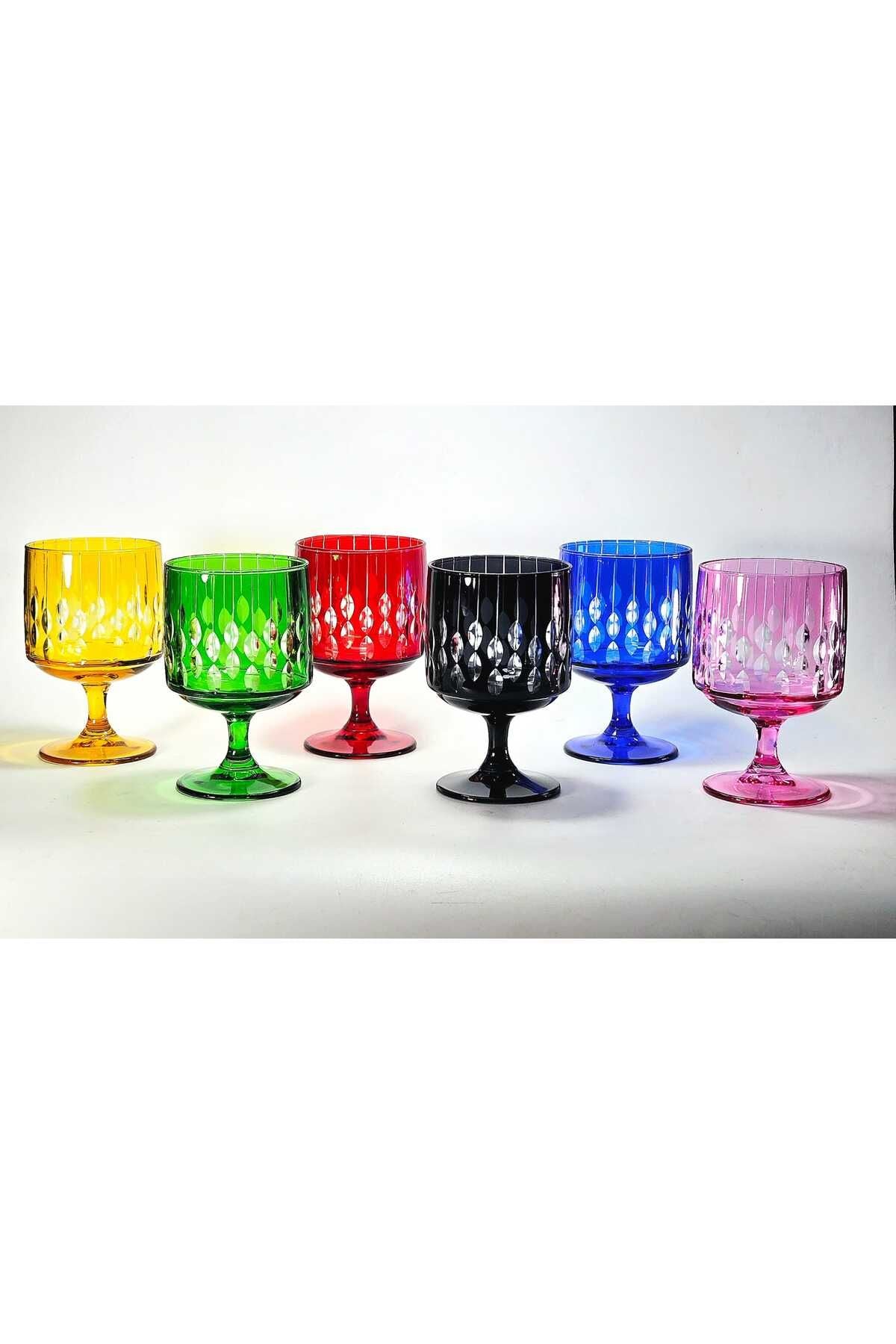 El Yapımı Kristal Royal Desen Özel Tasarım Bardak Seti 6'lı Ürün ikincil görseli