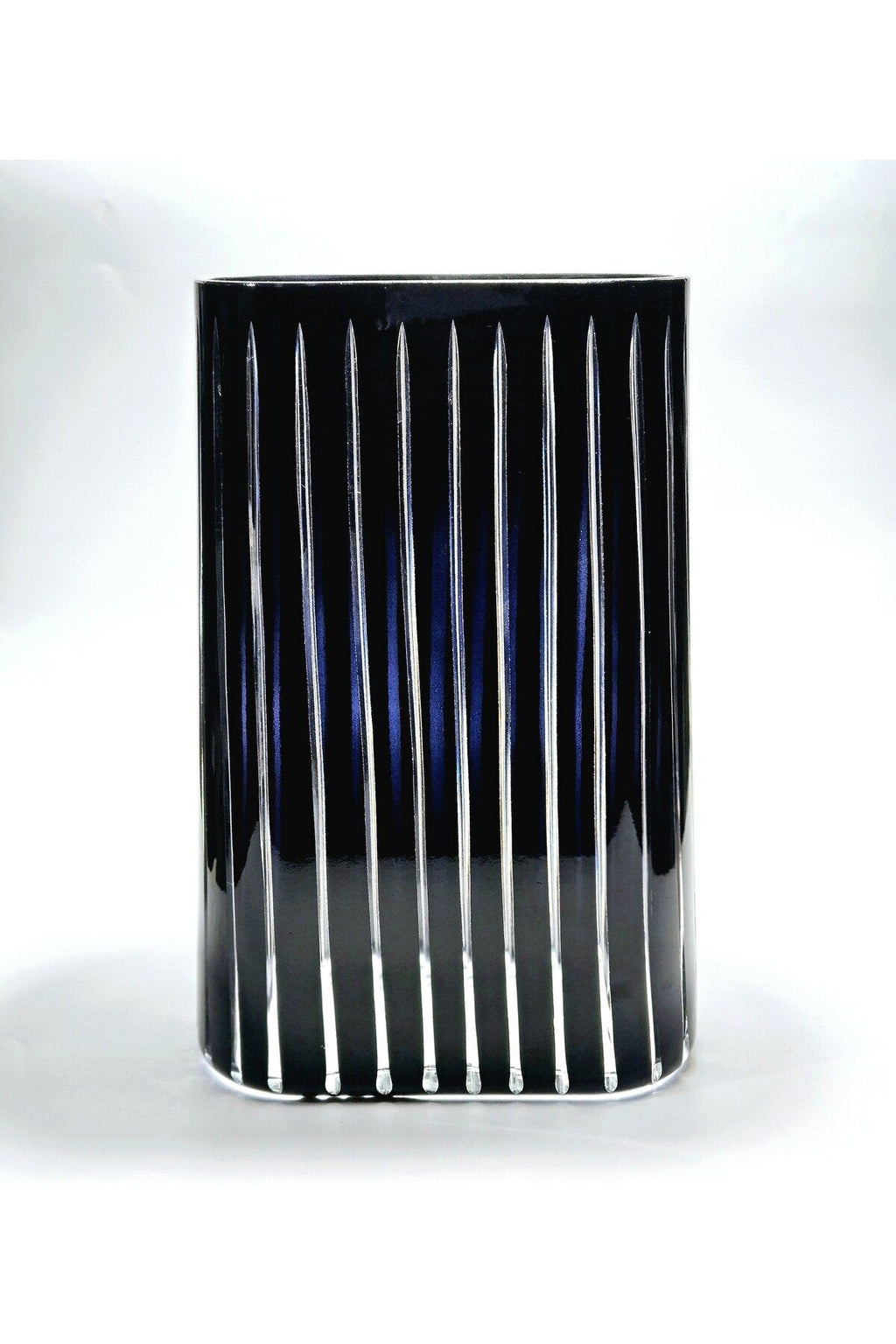 Roma vertical desen füme Lüks kesme kristal özel vazo