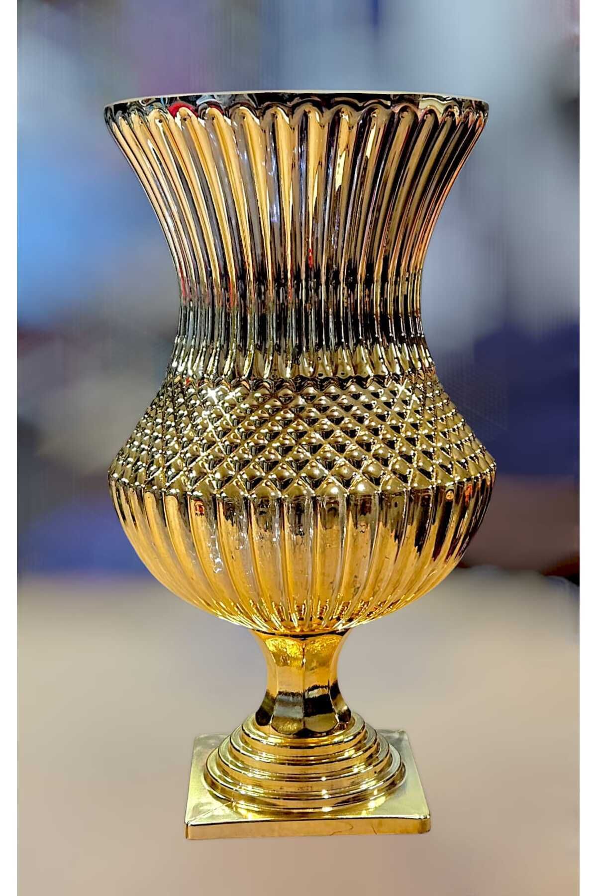 El Yapımı Kristal Saray Titanyum Kaplama Dekoratif Vazo Ürün ikincil görseli