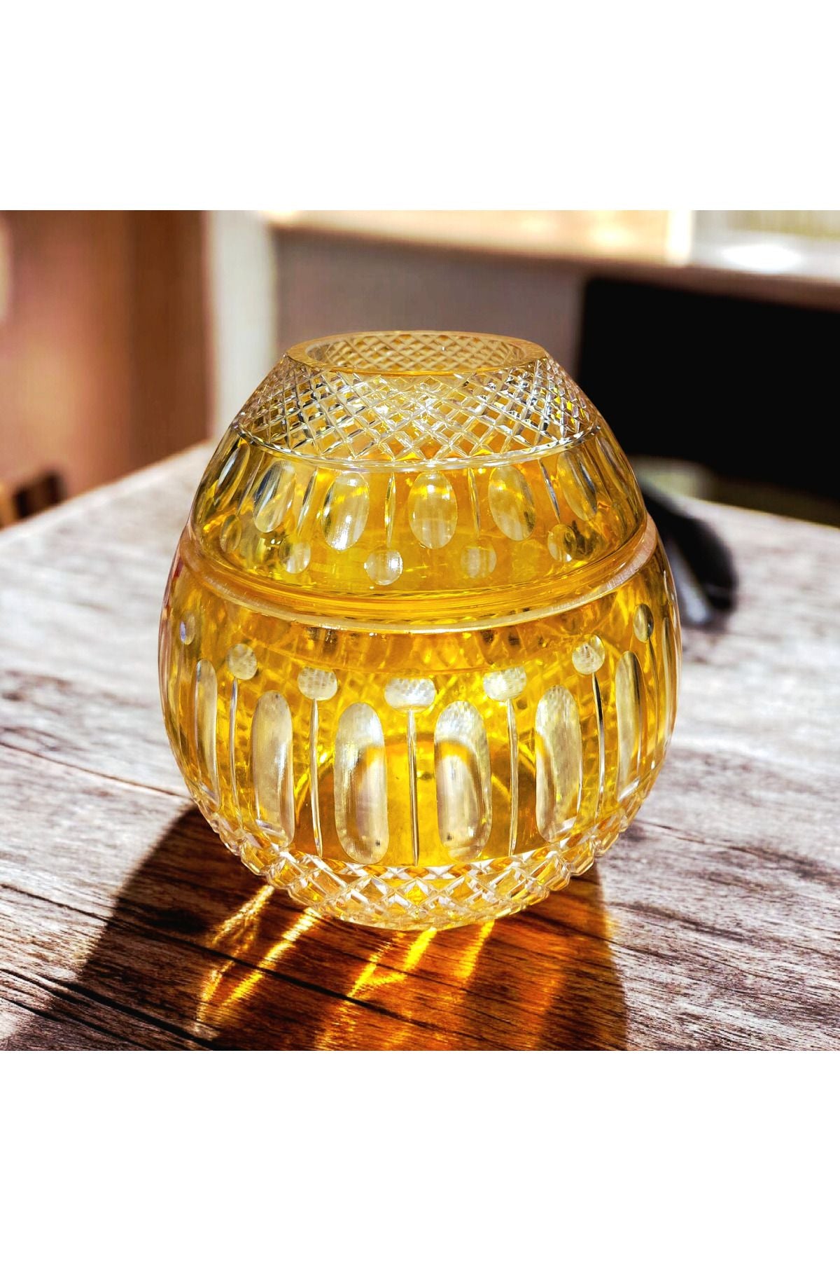 El İşçiliği Kesme kristal Üzüm Desen Büyük Kapaklı Peçetelik Mumluk Ürün ikincil görseli