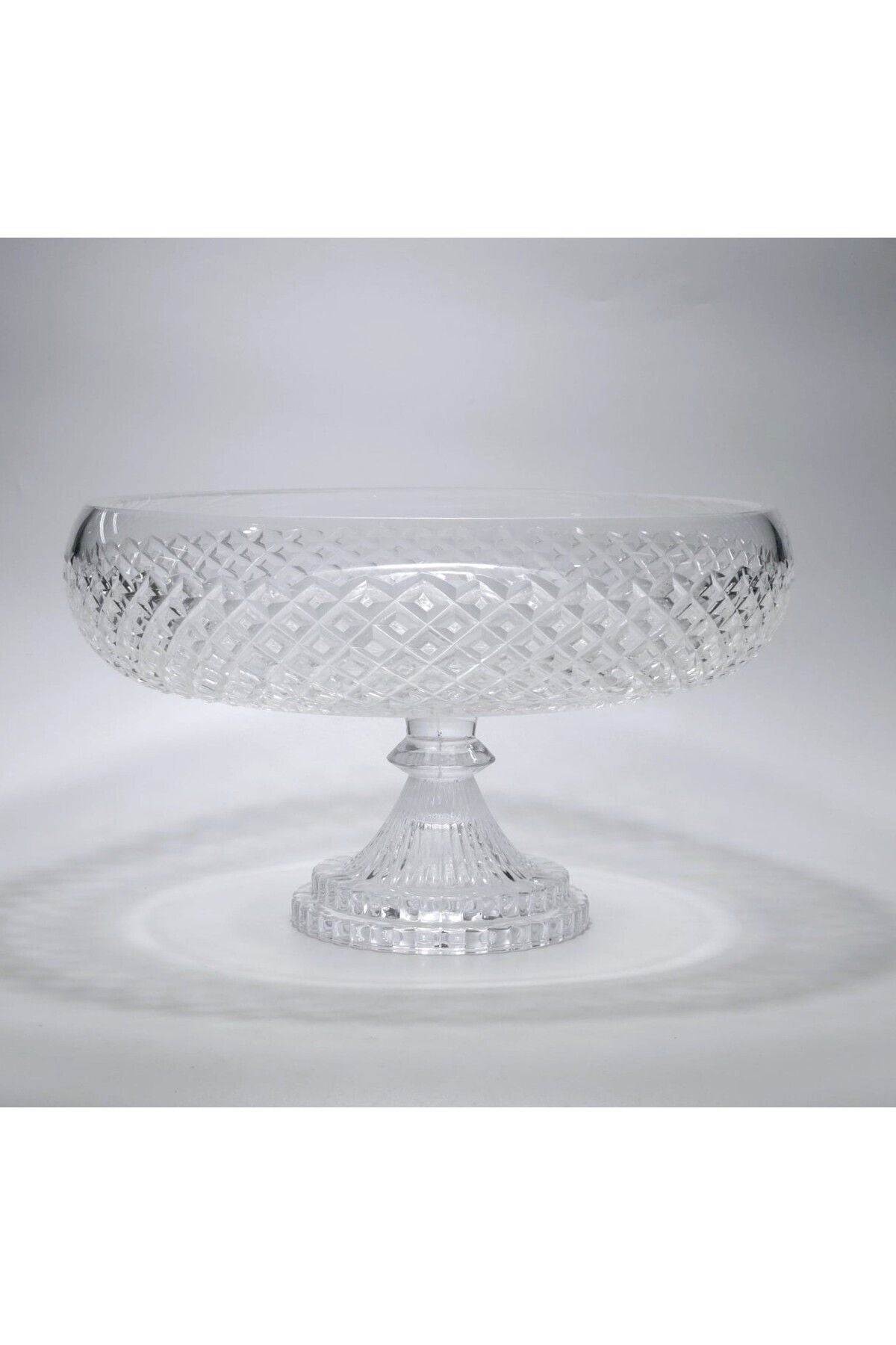 28CM Karizma Ayaklı Meyvelik Sunumluk Lüks Kesme Kristal