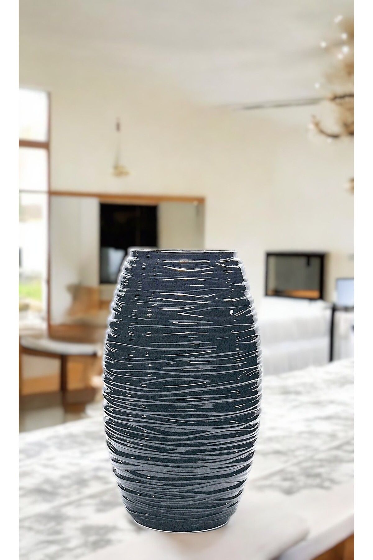 DEKORATİF MODERN CAM VAZO Ürün ana görseli