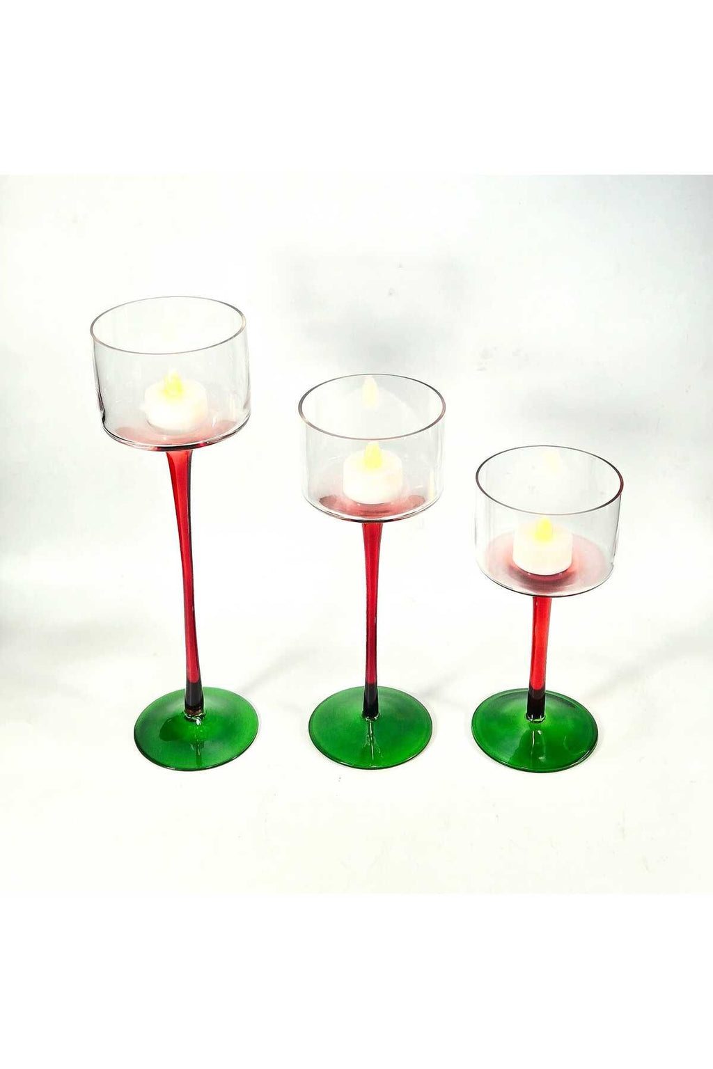 El Yapımı Kristal Dekoratif Mumluk Set 3'lü