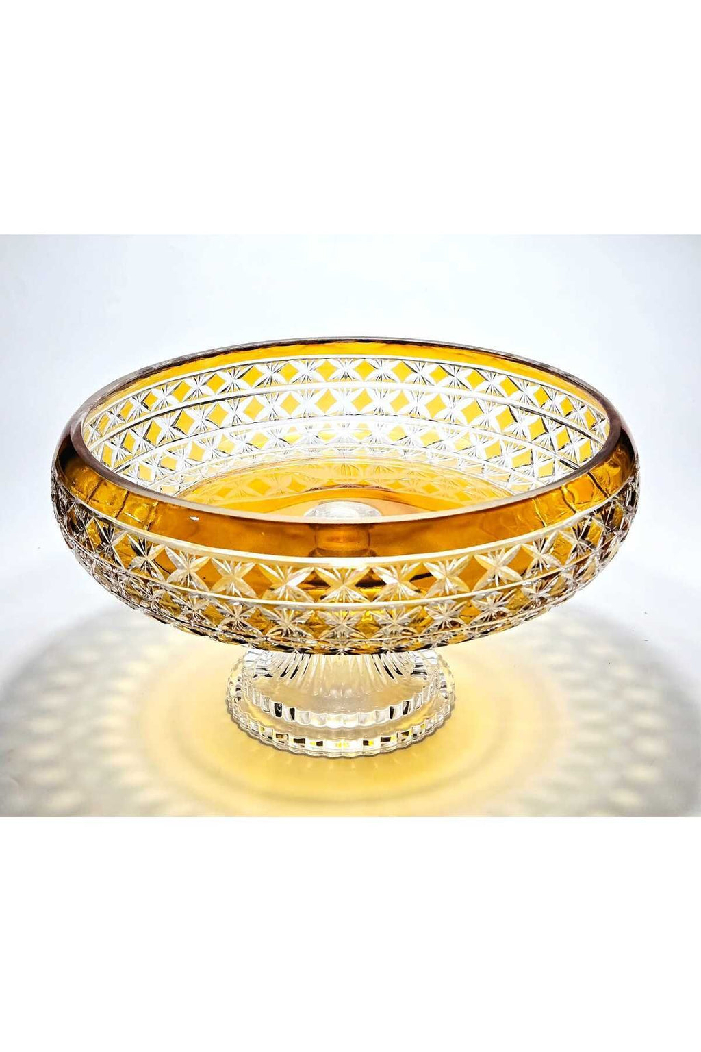 El Yapımı Kristal Desenli 28 Cm Dekoratif Sunumluk Sofra Sunum Kasesi
