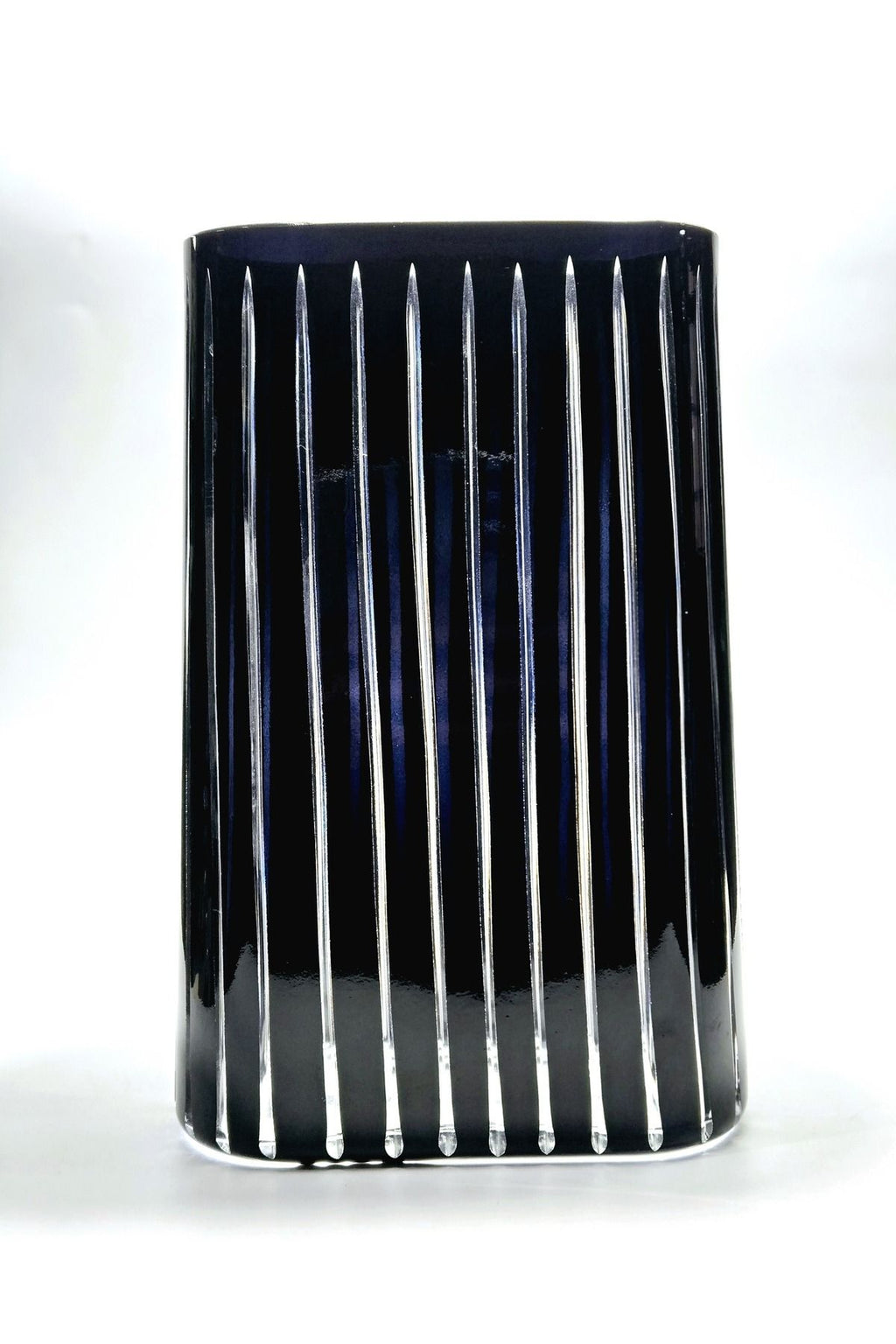 Roma vertical desen füme Lüks kesme kristal özel vazo