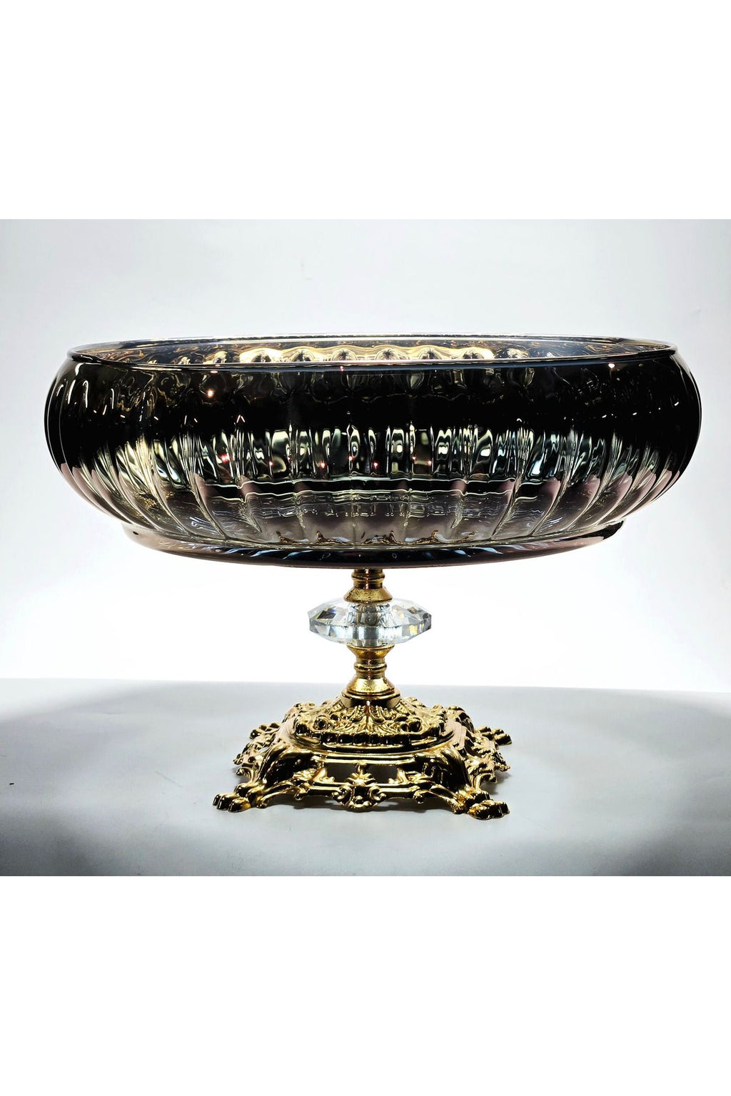 El Yapımı Titanyum Kaplama Bakır Renk Dekoratif Sunumluk Meyvelik Kase