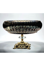 El Yapımı Titanyum Kaplama Bakır Renk Dekoratif Sunumluk Meyvelik Kase