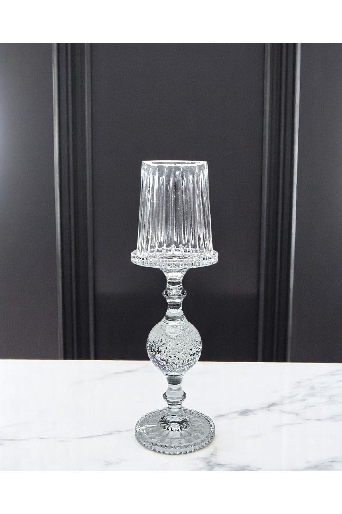 El Yapımı Kristal Vintage Dekoratif Mumluk