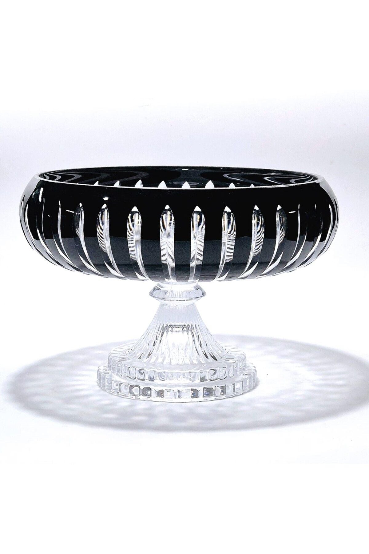 28Cm KESME KRİSTAL Vertical DEKOR EL İŞÇİLİĞİ BÜYÜK KASE /SUNUMLUK