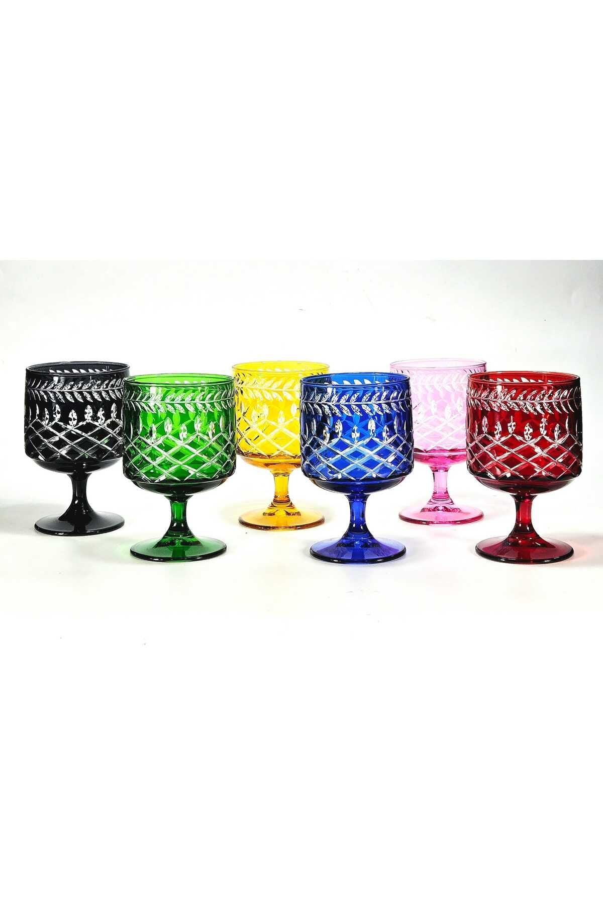 El Yapımı Kristal Royal Desen Özel Tasarım Bardak Seti 6'lı Ürün ana görseli