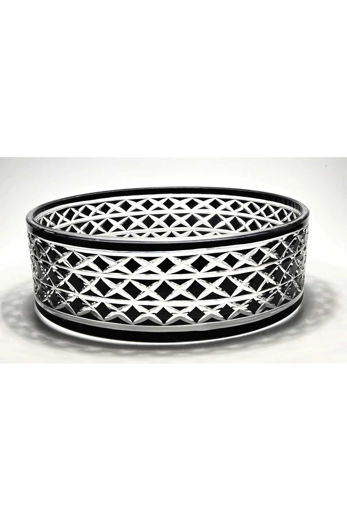 El Yapımı Kristal Bodrum Desen 28 Cm Dekoratif Sunumluk Sofra Sunum Kasesi