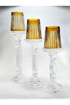 El Yapımı Kristal Dekoratif Mumluk Set 3'lü