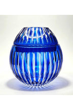 El Yapımı Kesme Kristal Vertical Desen Dekoratif Sunumluk Kapaklı Peçetelik Mumluk