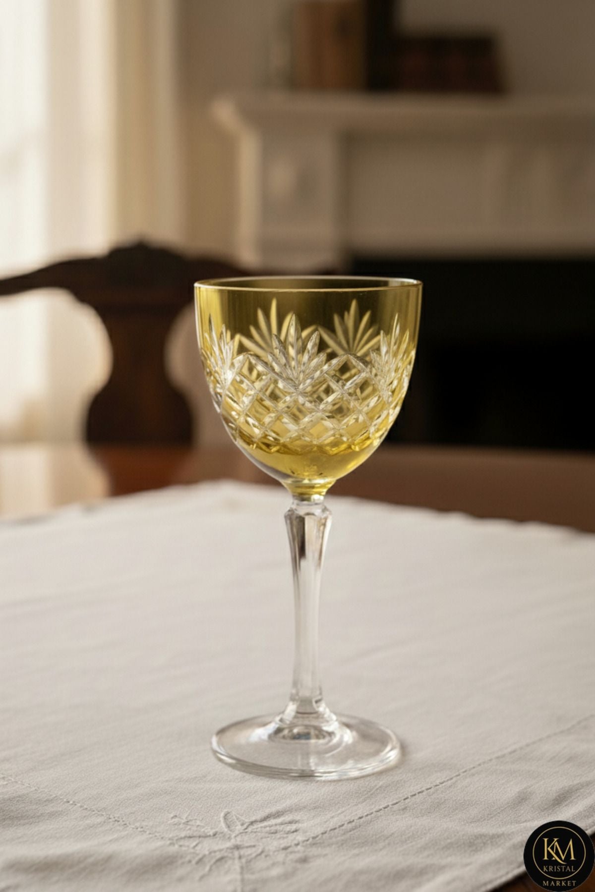 Kristal Ayaklı Püskül Desenli Lüks Kadeh Ürün ana görseli