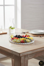 El Yapımı Kristal Vertical Kesim 25 Cm Dekoratif Sunumluk Kase