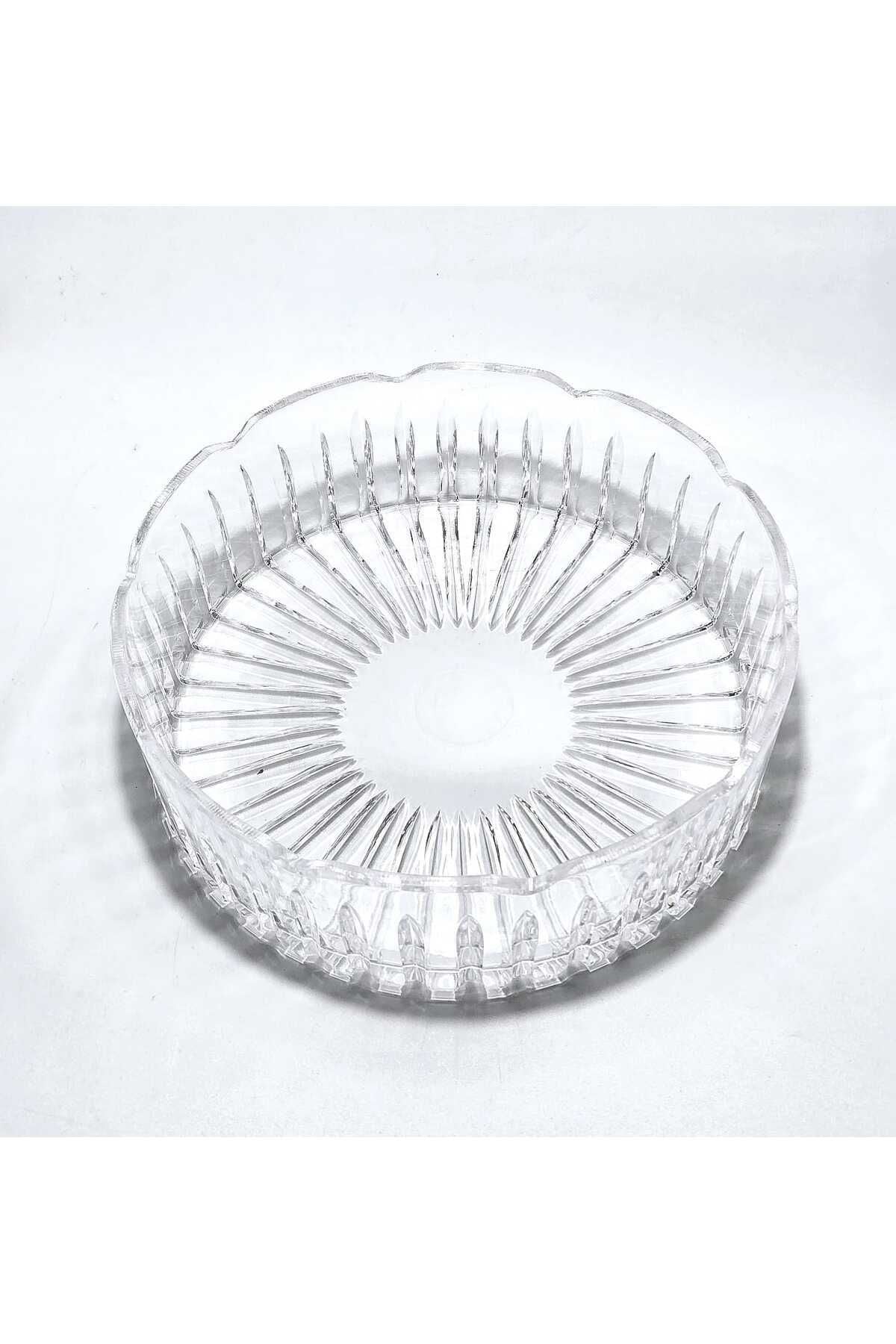 KRİSTAL DEKOR DANTEL KENAR EL İŞÇİLİĞİ CAM SOFRA SUNUM KASESİ Ürün ikincil görseli