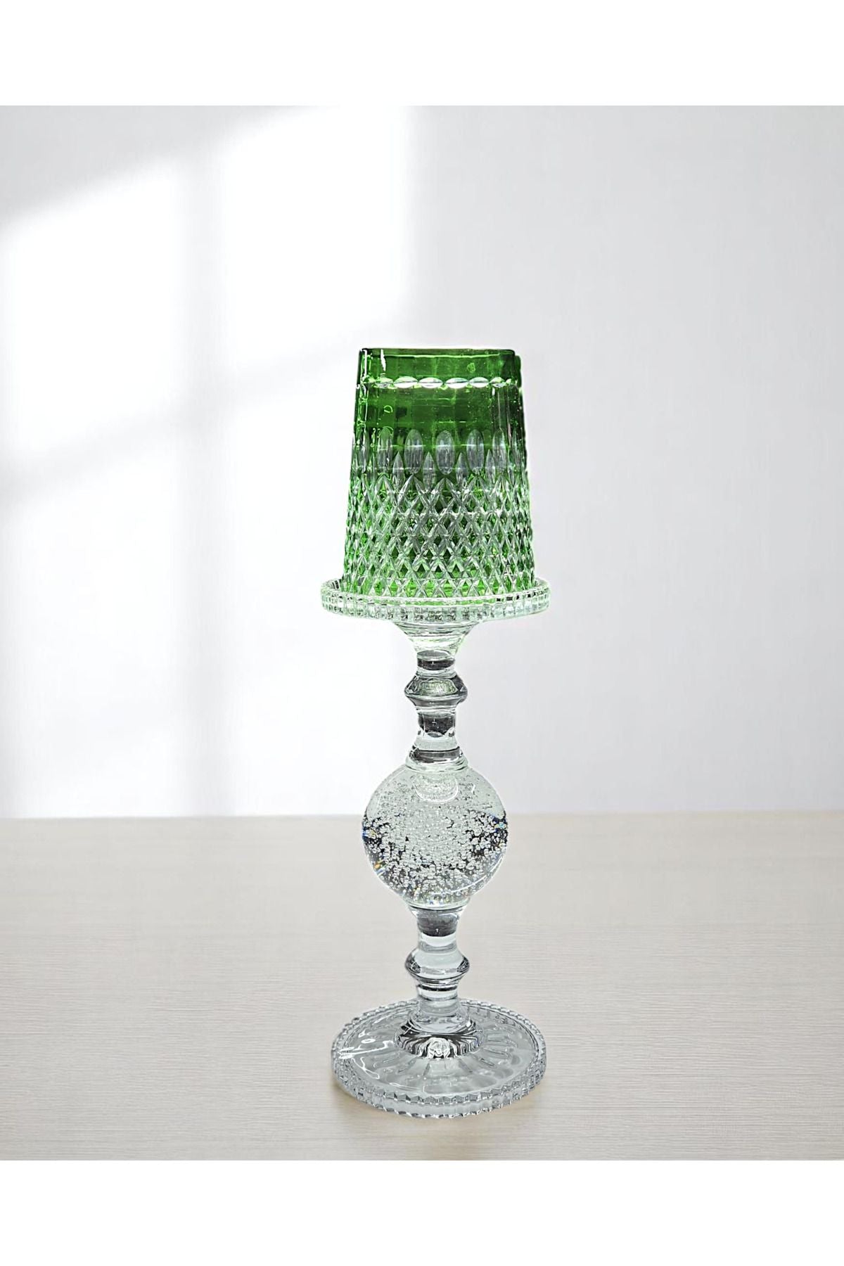 El Yapımı Kristal Vintage Dekoratif Mumluk