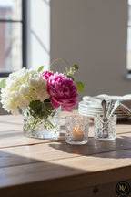 El Yapımı Kristal Mumluk Takımı 3'lü