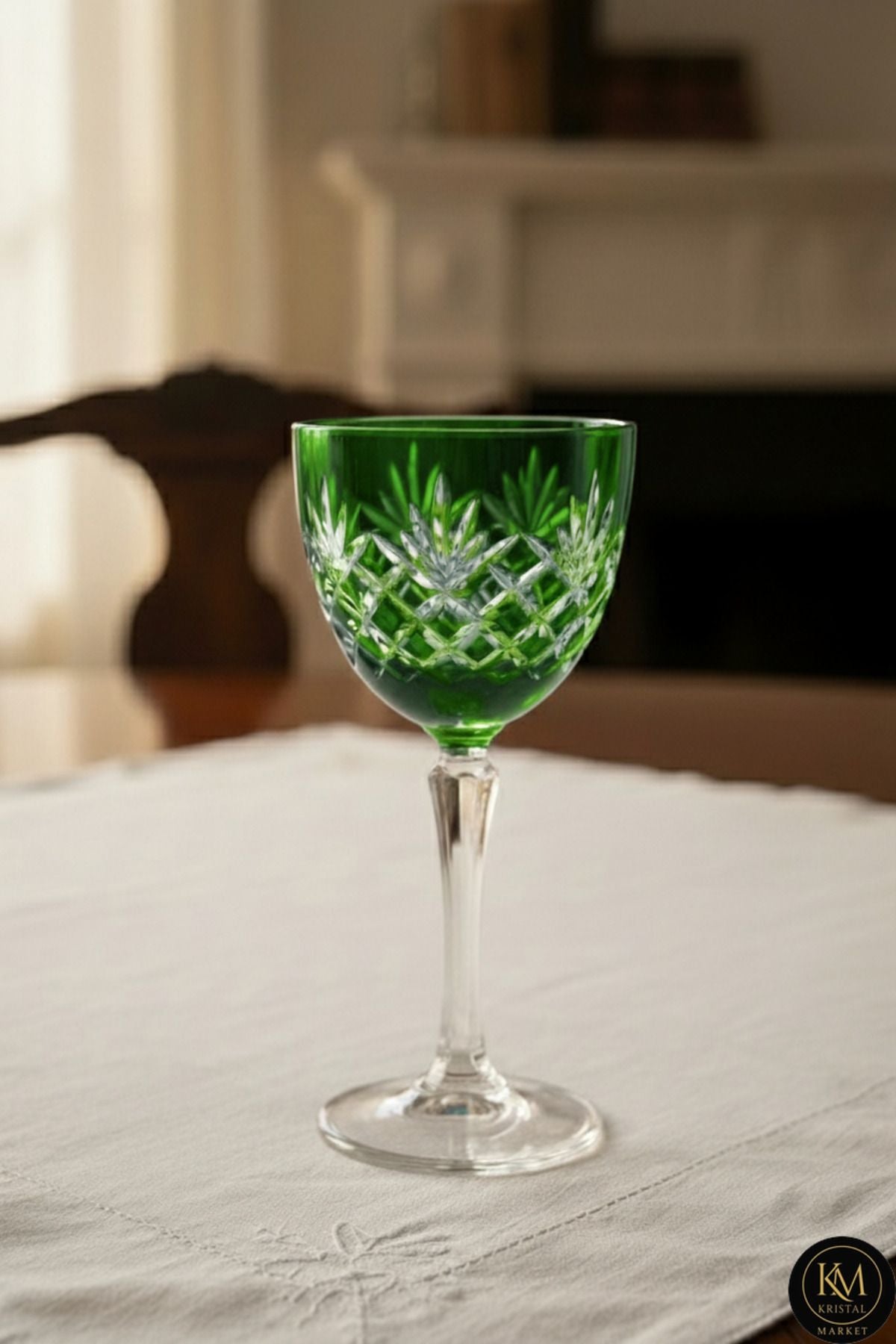 Kristal Ayaklı Püskül Desenli Lüks Kadeh