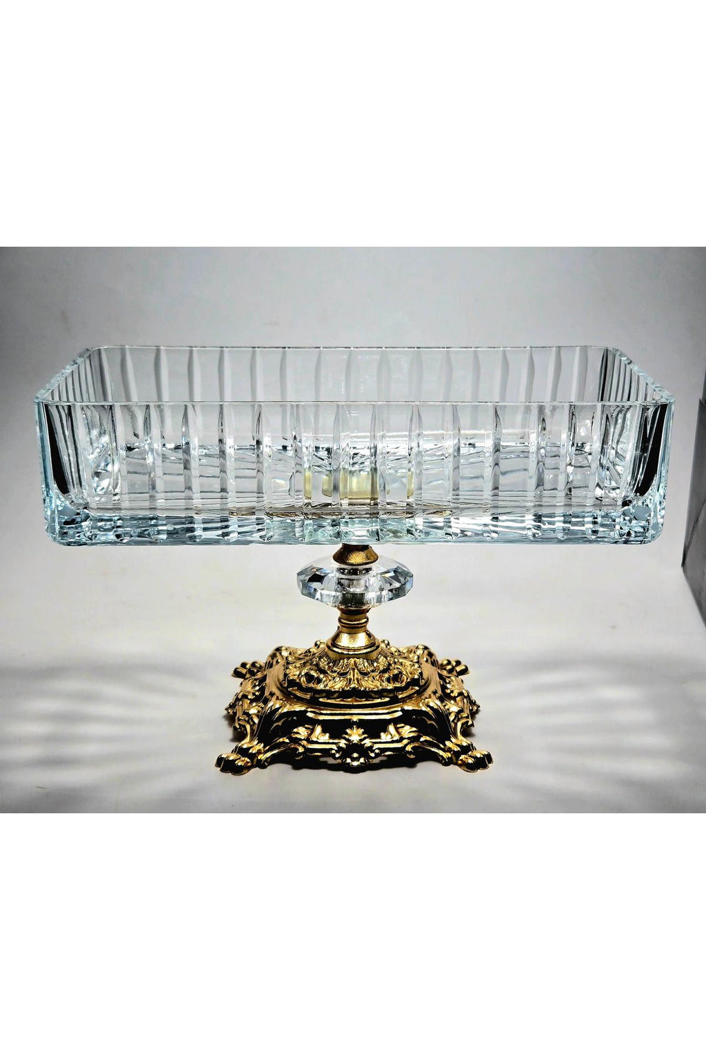 El Yapımı Kristal Vertical Kesim Batom Dekoratif Sunumluk Kase