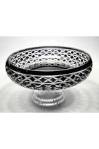 El Yapımı Kesme Kristal Bodrum Oval Desen 28 Cm Dekoratif Sunumluk Sofra Sunum Kasesi