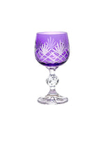 Bohemia Kristal Püskül Desenli Kristal Ayaklı Kahve Yanı Su Lüks Bardağı 150ml