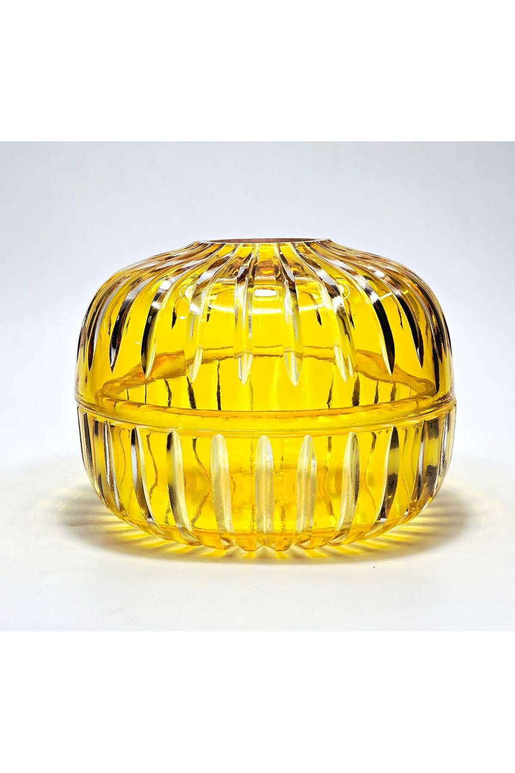 El Yapımı Kesme Kristal Vertical Desen Dekoratif Sunumluk Kapalı Peçetelik Mumluk