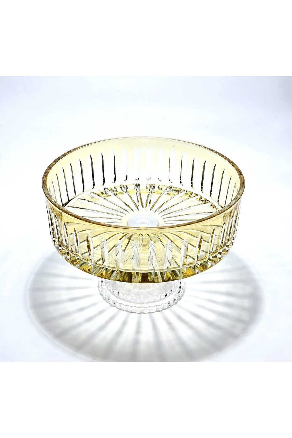 KRİSTAL KESME DEKOR SOFRA KASE SUNUMLUK MEYVELİK 25CM