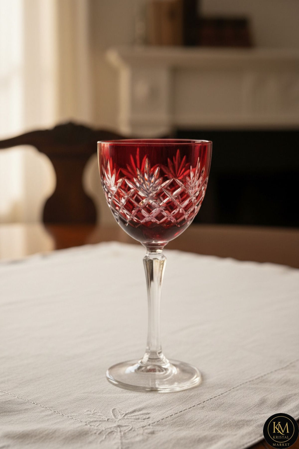 Kristal Ayaklı Püskül Desenli Lüks Kadeh