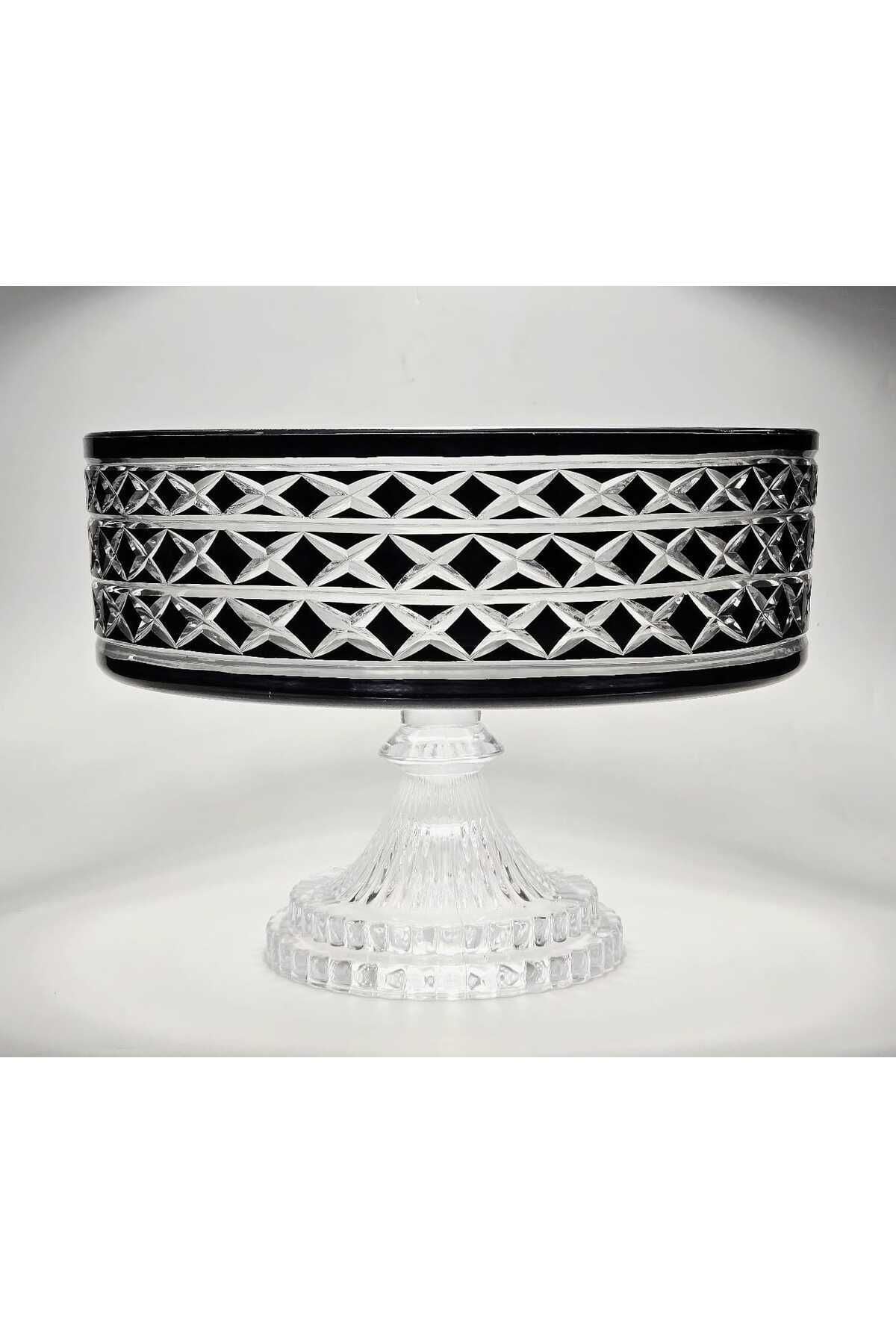 El Yapımı Kristal Bodrum Desen 28 Cm Dekoratif Sunumluk Sofra Sunum Kasesi