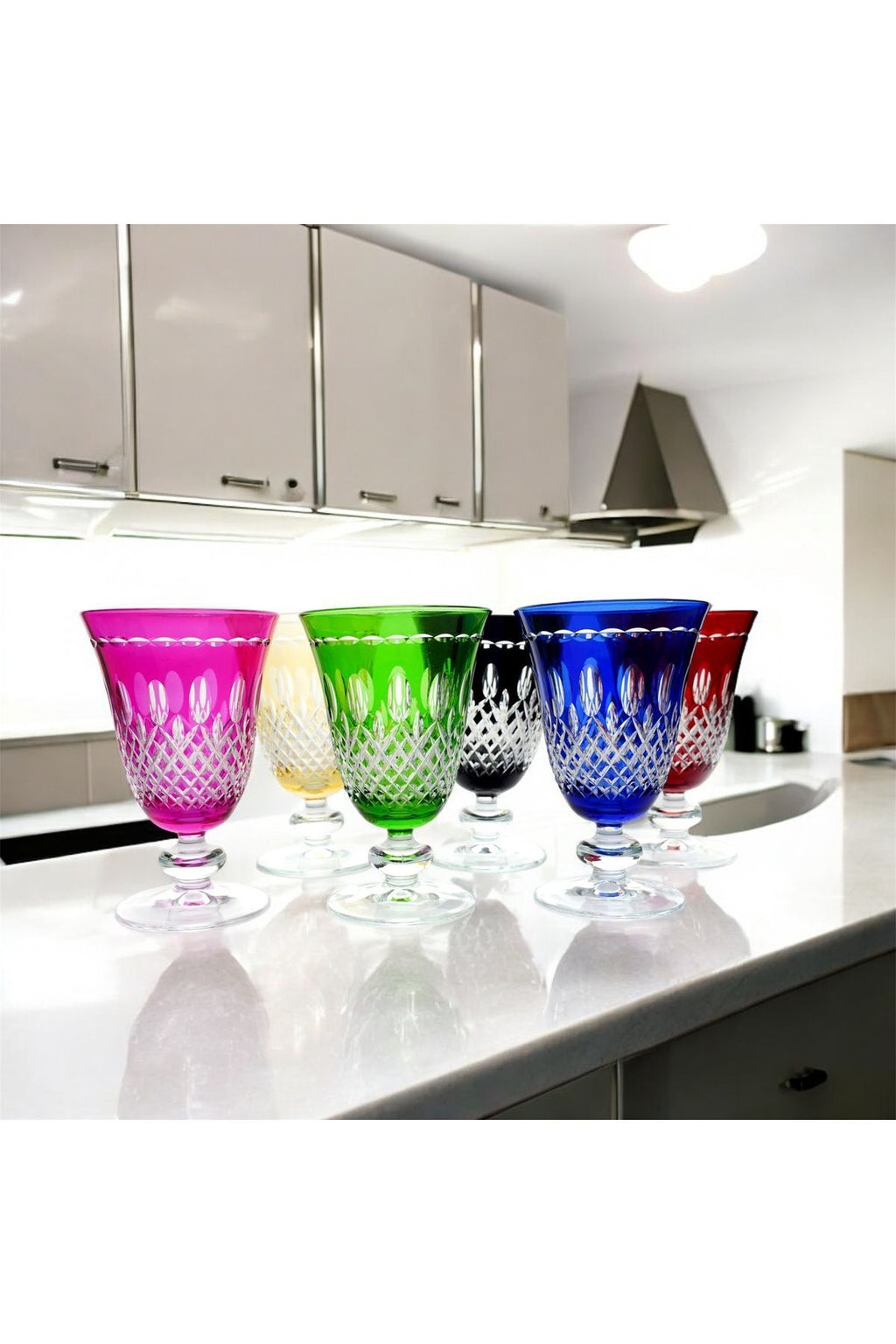 6 Parça Renk Lüks Ayaklı Meşrubat