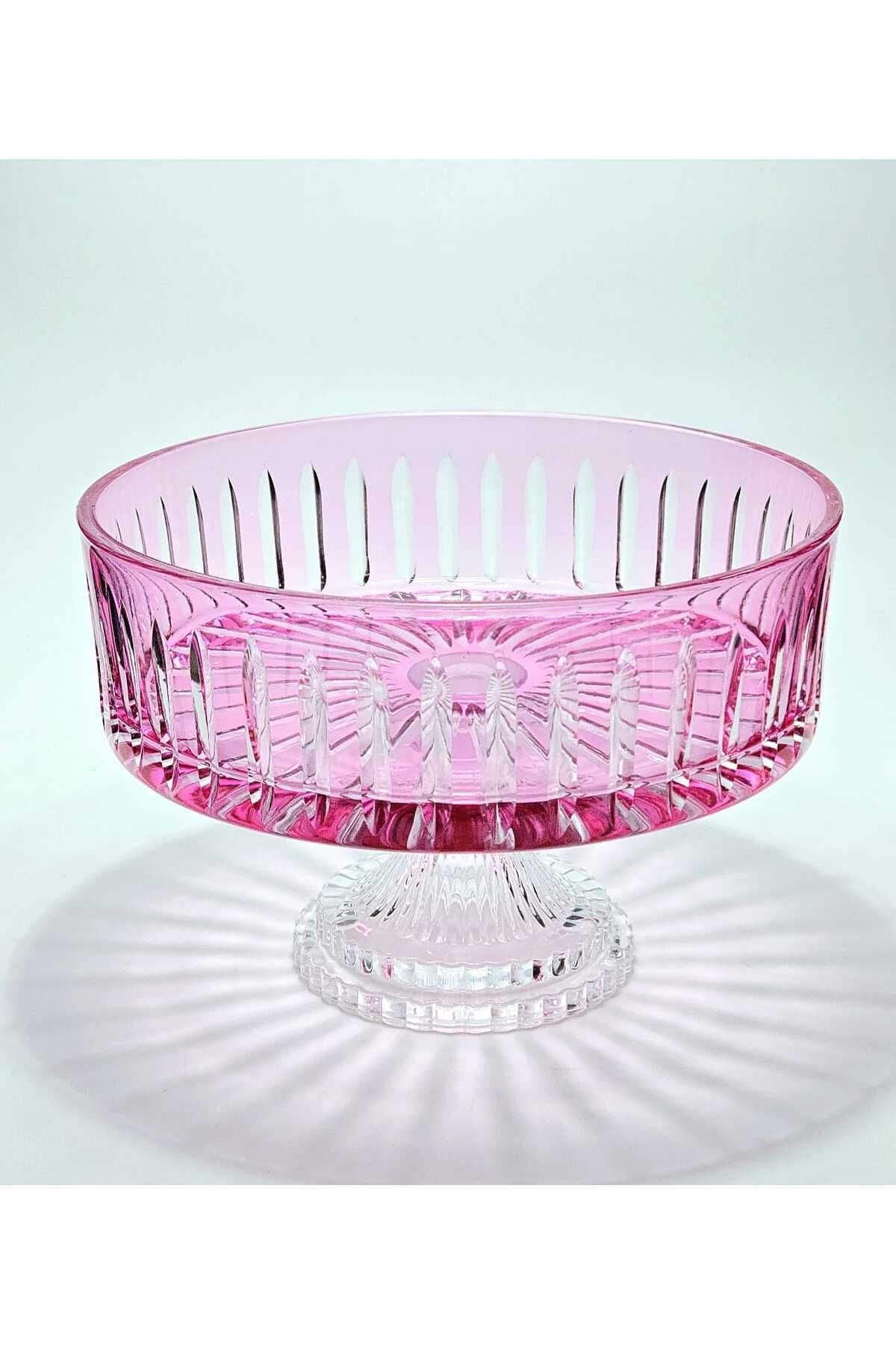 KRİSTAL KESME DEKOR SOFRA KASE SUNUMLUK MEYVELİK 25CM